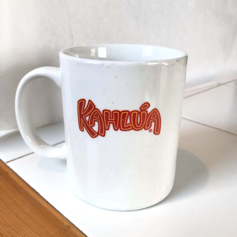 Vintage Kahlua Coffee Mug — White with Red Logo — Kahlúa
